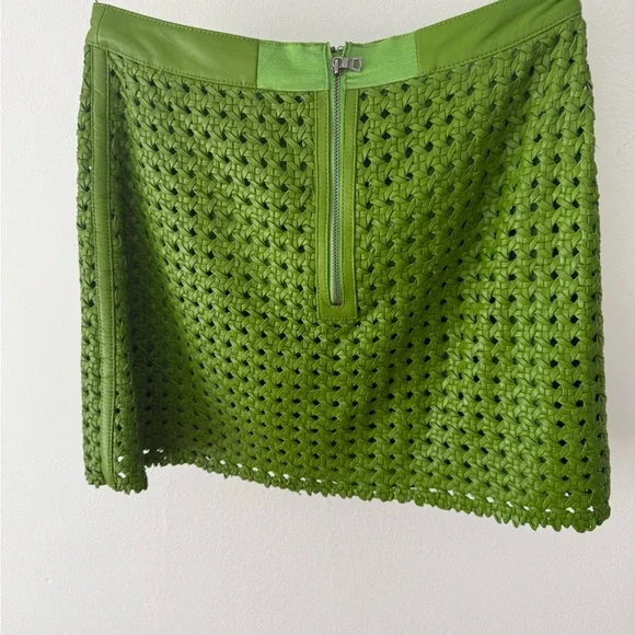 Alice + Olivia Perforated Green Blazer